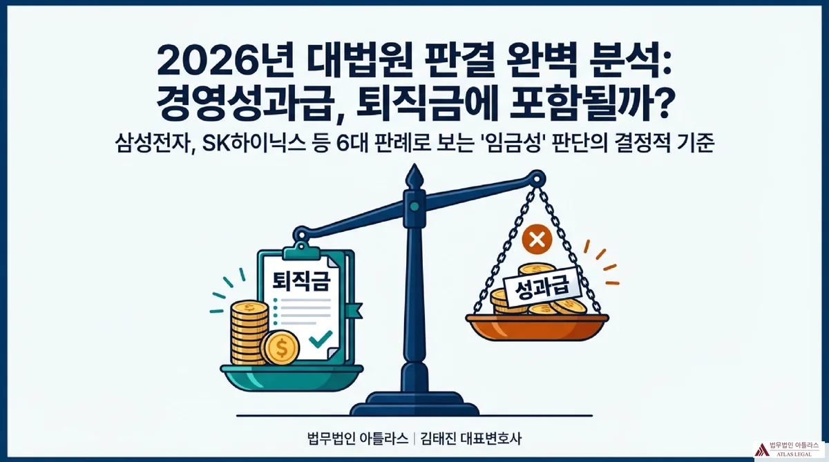 Atlas Legal - 한국유리공업 경영성과급 임금성 부정 단체협약에 당기순이익 구간별 성과급 지급 기준이 구체적으로 명시되어 1·2심에서 임금 인정됐으나 대법원이 파기환송(임금 부정)한 한국유리공업 사건의 판결 흐름