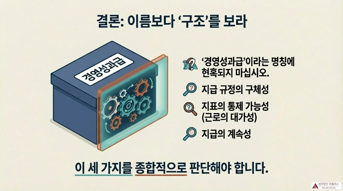 Atlas Legal - 삼성전자 TAI OPI 통제가능성 비교 삼성전자 TAI와 OPI의 임금성 판단 상세 비교표 - TAI는 사업부 재무성과·전략과제 달성도 기준으로 취업규칙에 명시되어 근로성과 정산 성격으로 임금 인정, OPI는 EVA 기준으로 외부 요인에 좌우되어 임금 부정