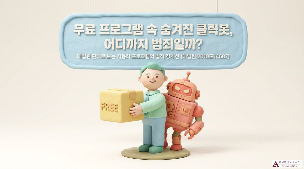 무료 프로그램 속 숨겨진 클릭봇 — 대법원 판례로 보는 자동화 프로그램의 법적 경계선